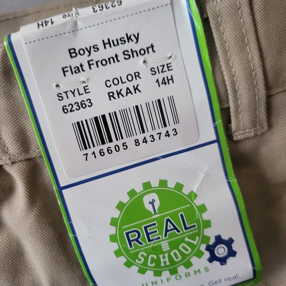 Real School Uniforms Boys Husky Size 14H Khaki Shorts - Picture 3 of 4